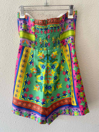 Lavender Brown Green multi Size M Romper