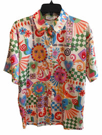 Beginning Boutique Cream Multi Size 4 Shirt