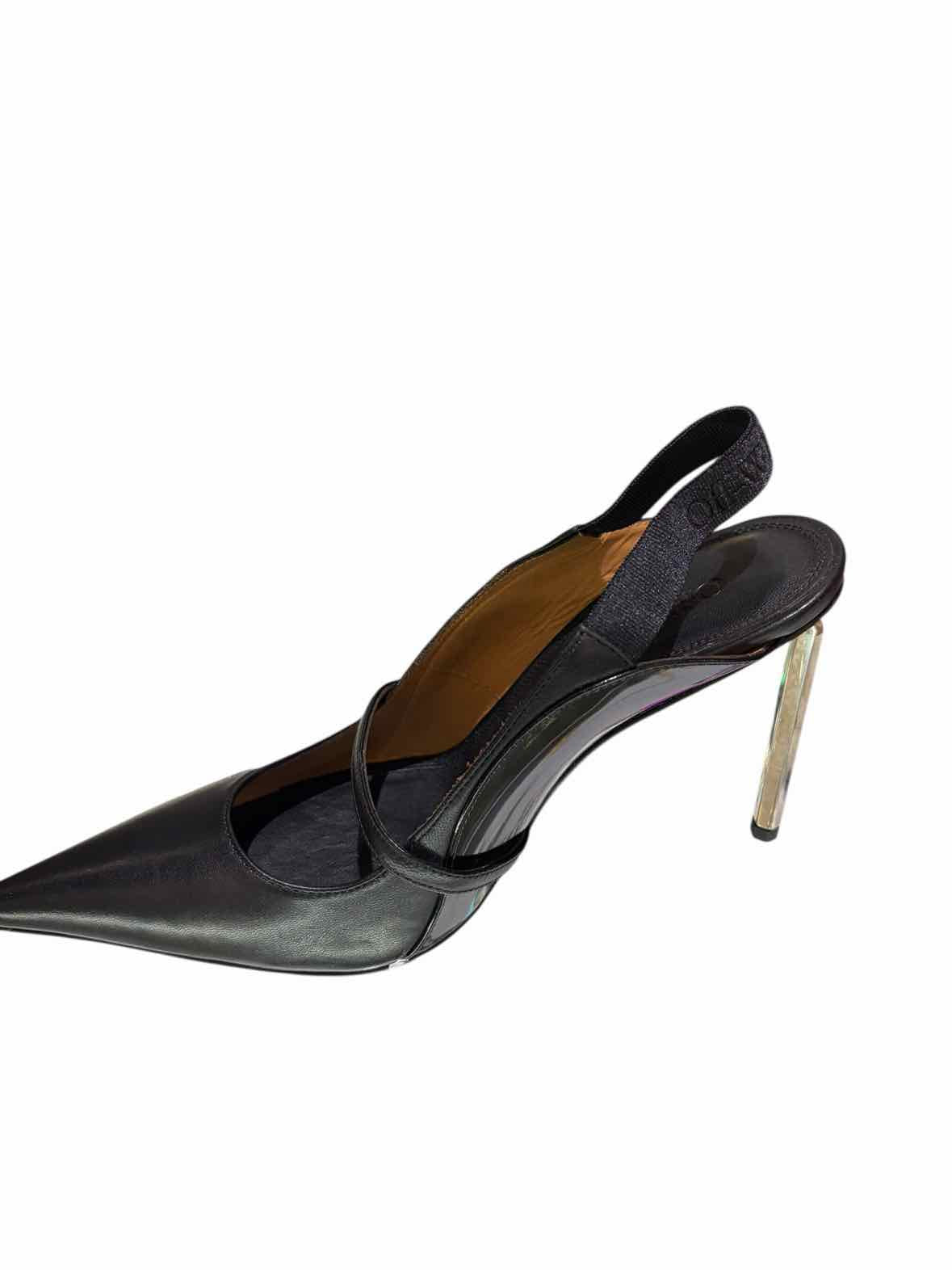 Off White Black/Silver Size 36 Pumps