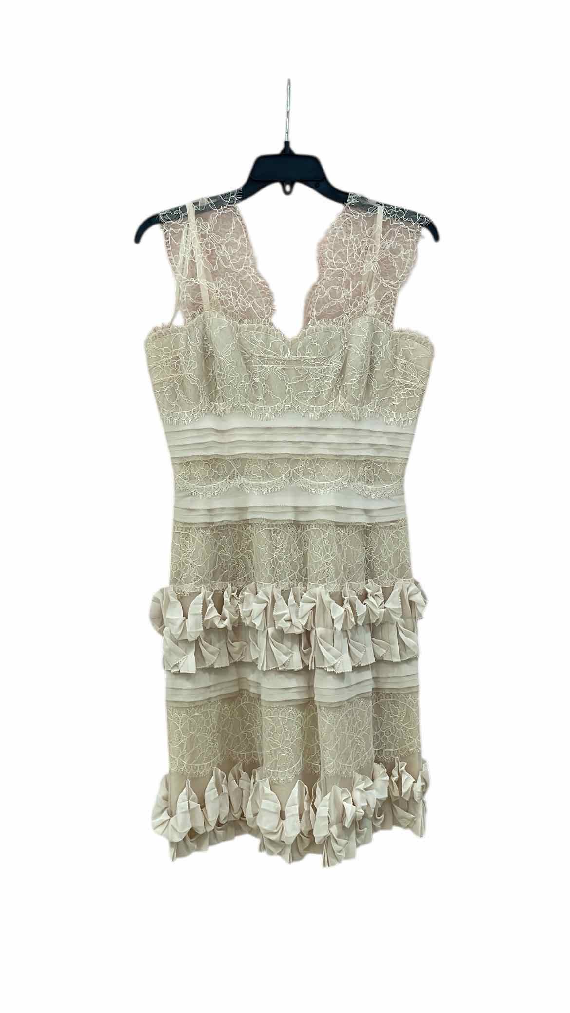 BCBGMax Azria Cream Size 8 Dress