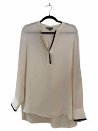 Vince Cream and Black Size 8 Shirt
