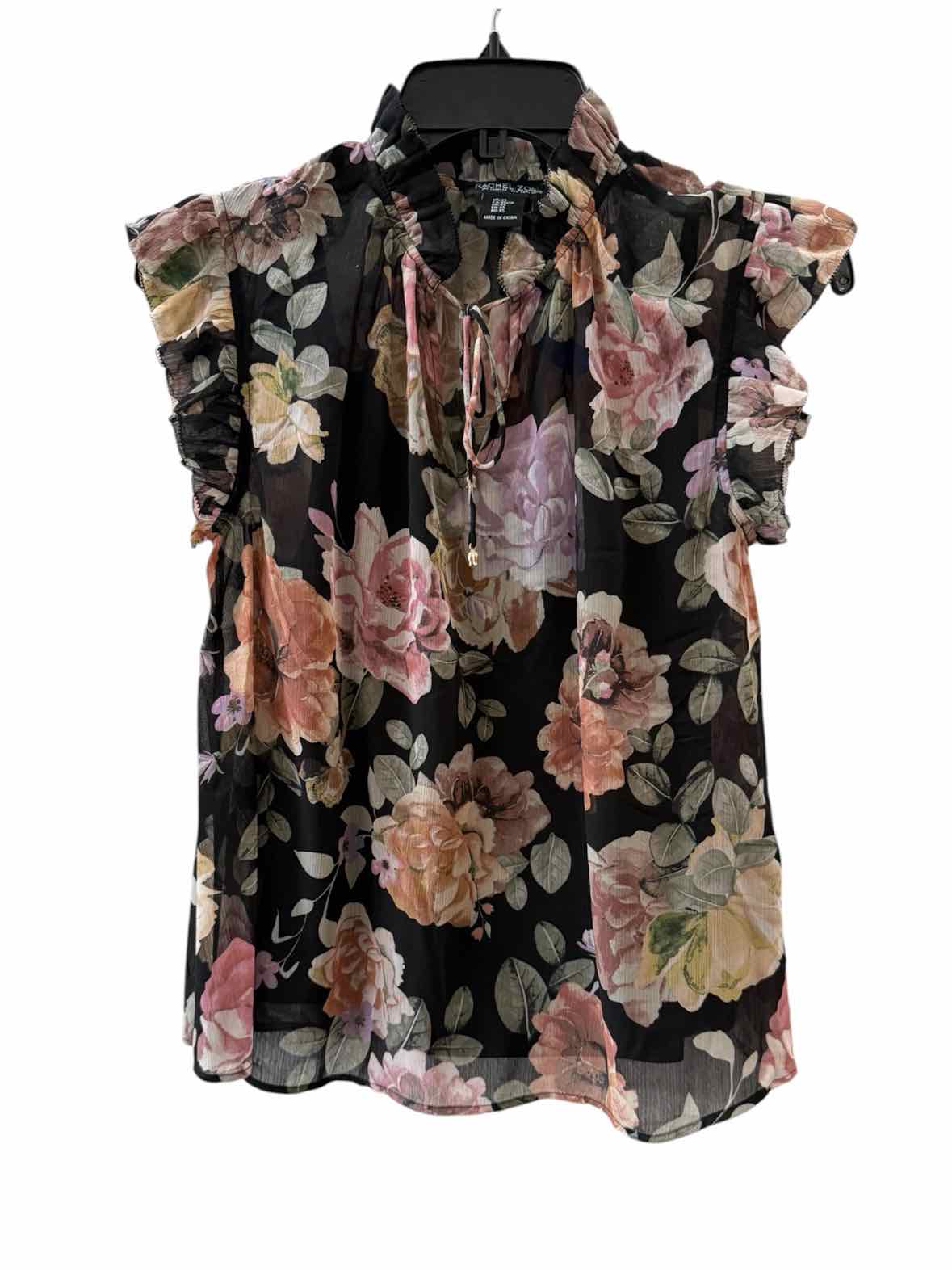 Rachel Zoe Black Multi Size XS Shirt