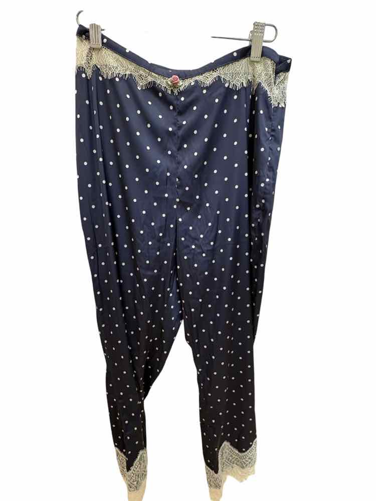 For Love & Lemons Navy Blue & White Size M Pants