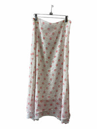 Princess Polly White and Red Size 4 Skirt