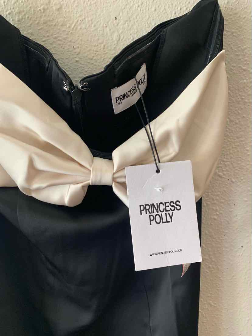 Princess Polly black and cream Size 4 Dress