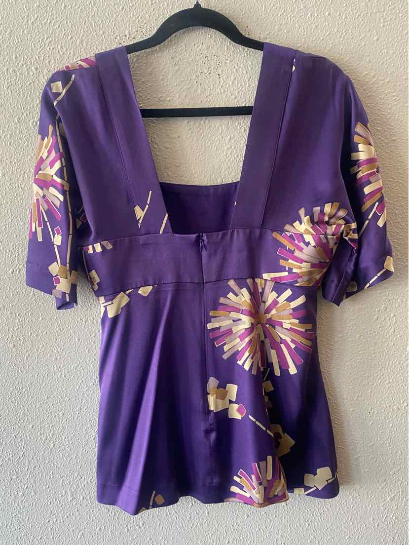 Trina Turk Purple Multi Size M Shirt
