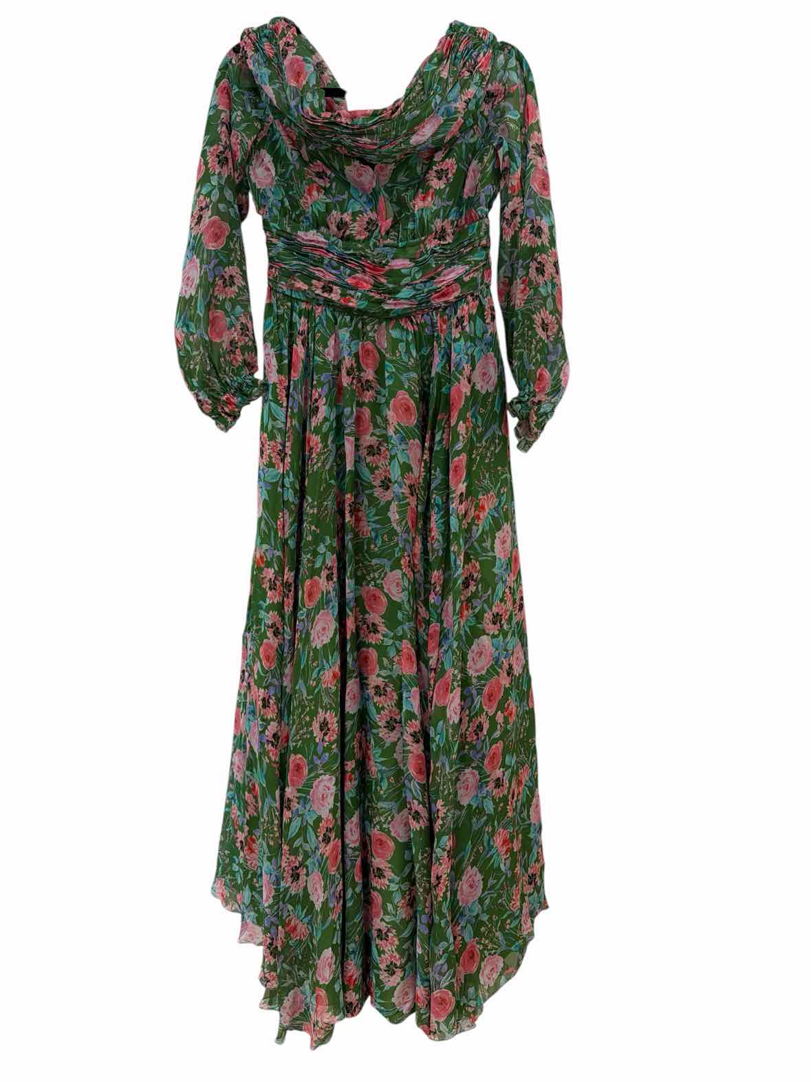 green amur dress AMUR River Pleated Gown in Rainleaf