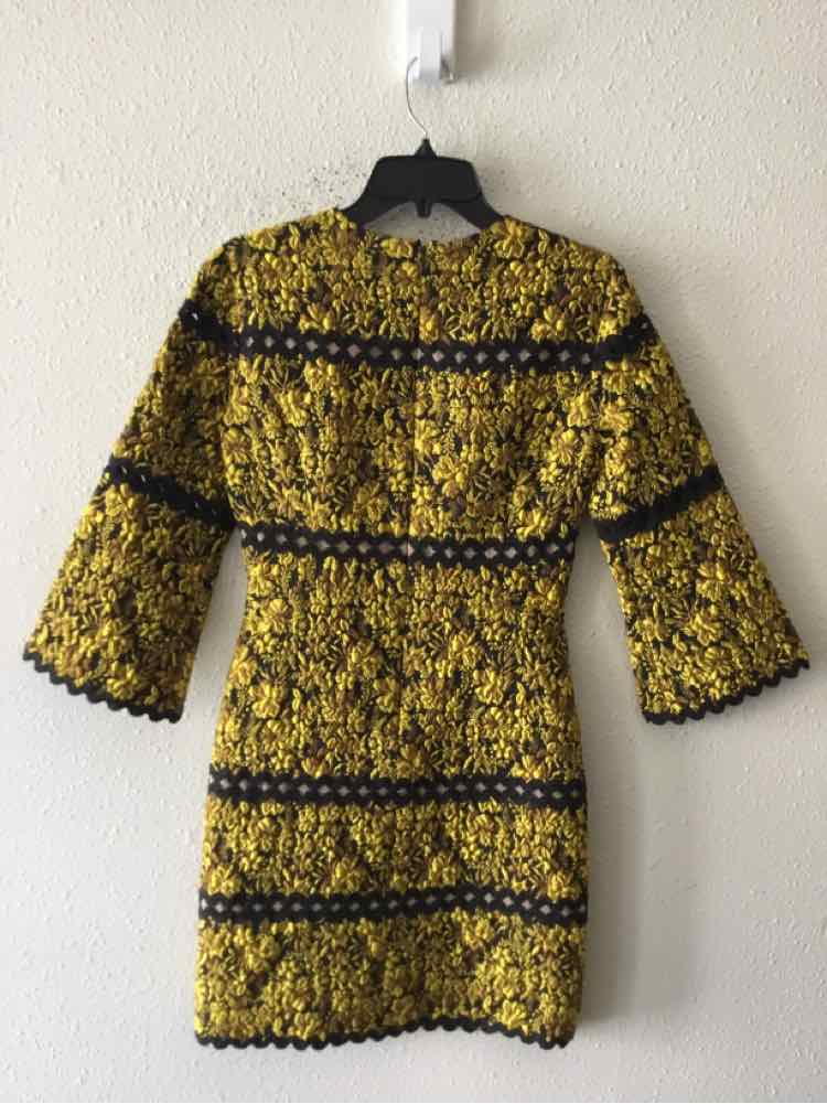 Sachin & Babi Black and yellow Size 0 Dress