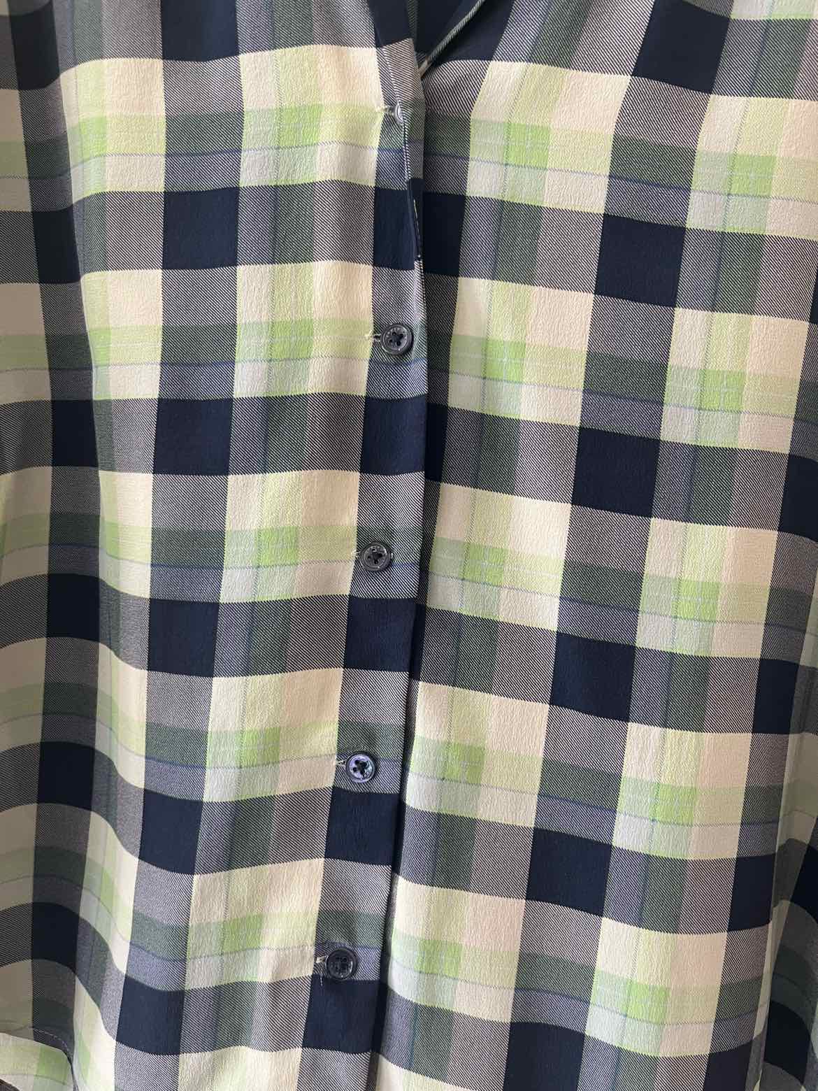 Equipment Blue and Green Size M Shirt