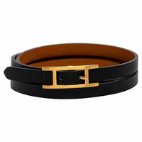 Hermes Black and Gold Bracelet
