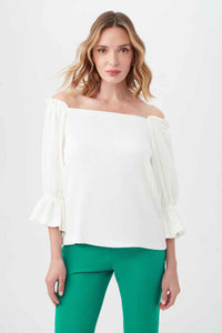 Trina Turk White Size L Shirt