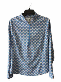 Sigrid Olsen Blue and White Size L Shirt