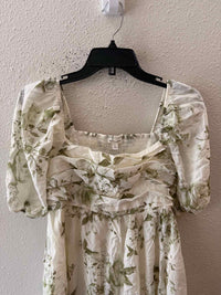 Blu Pepper White and Green Size L Dress